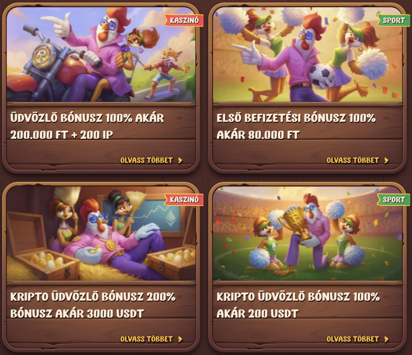 Bónuszajánlatok a Roostino